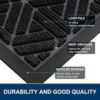Smiry Front Door Mat Outside Entrance, Low Profile Rubber Doormat - Image 4