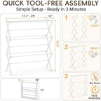 Foldable Clothes Drying Rack, Reinforced Joints - Image 5