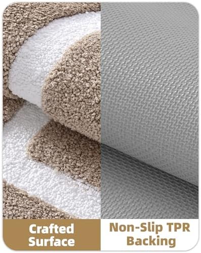 Color&Geometry Mini Bathroom Rugs 16x24, Extra Soft Absorbent Microfiber Bath - Image 6
