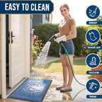 Smiry Front Door Mat Outside Entrance, Low Profile Rubber Doormat - Image 6