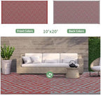 GENIMO Outdoor Rug, Waterproof Plastic Rugs - Image 2