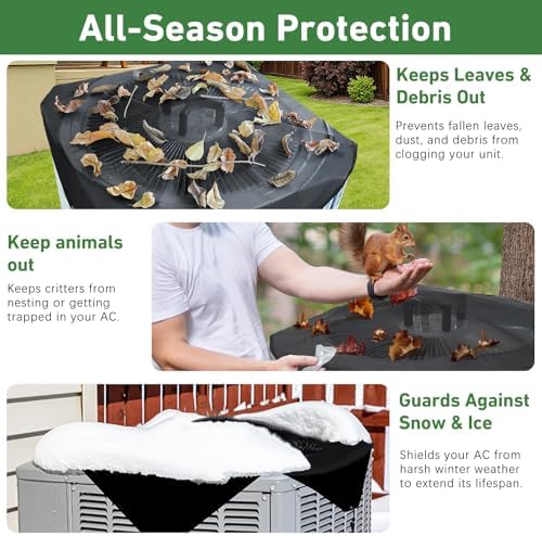 Central Air Conditioner Cover for Outside Winter, 28x28in Universal Air - Image 5