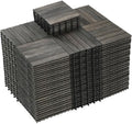 PrimeZone 162 PCS Solid Acacia Wood Interlocking Patio Deck Tiles Outdoor by PrimeZone