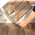 1/6/12 pcs 12x24 Inch Patio Deck Tiles, Waterproof Non-Slip Wood Plastic - Image 7