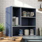 HOMES: INSIDE + OUT Apexa 4-Vertical Storage Organizer Shelves, Stackable Wood - Image 2