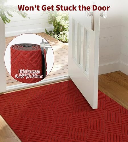 jxgzyy Outdoor Red Runner Rug 2'11" x 9'10" - Image 5