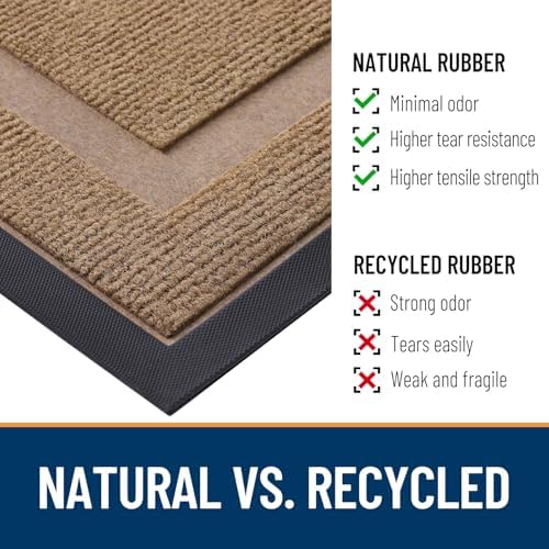 OLANLY Front Door Mat Outside 47x32, All-Season Heavy-Duty Rubber Doormat - Image 4