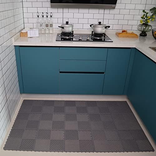 18 Pack Modular Interlocking Floor Mat Rubber Outdoor Tiles - Image 5