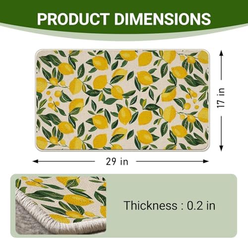 Spring Summer Lemon Welcome Front Door Mat - Image 3