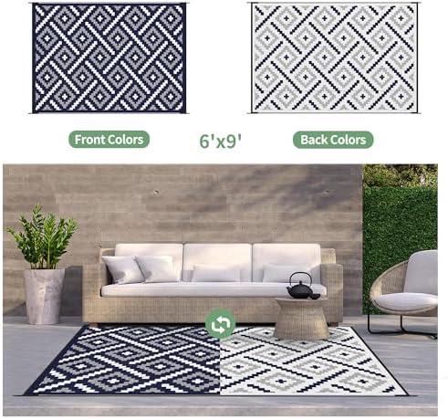GENIMO Outdoor Rug, Waterproof Plastic Rugs - Image 3