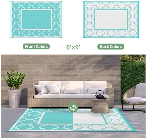 GENIMO Outdoor Rug, Waterproof Plastic Rugs - Image 6