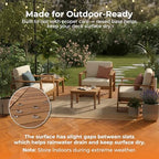 Majestick Goods 24-Pack Herringbone Acacia Wood Interlocking Deck Tiles - Image 6