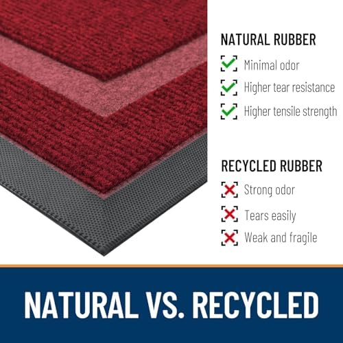 OLANLY Front Door Mat Outside 33x21, All-Season Heavy-Duty Rubber Doormat - Image 4