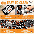 Halloween Kitchen Mats Set of 3, Bow Ghost Kitchen Rugs Floor Mats - Image 7