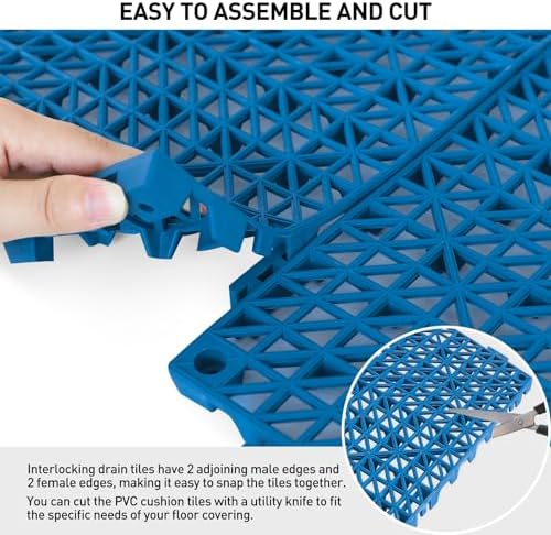 MAXWAVE 18 Pack 12" x 12" Modular Interlocking Floor Mats, Soft PVC Non-Slip - Image 4