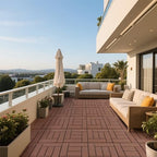 Plastic Interlocking Deck Tiles, 44 Pack, Z Style, Non-Slip Patio Floor Decking - Image 5