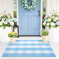OLANLY Fall Door Mat, Buffalo Plaid Rug by OLANLY