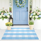 OLANLY Fall Door Mat, Buffalo Plaid Rug by OLANLY