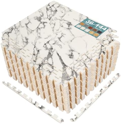 Sorbus Interlocking Wood Grain Foam Floor Tiles by Sorbus