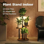 Bamworld Plant Stand with Grow Lights Corner Plant Stand 4 Tier - Image 4