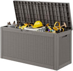 Outdoor Storage Box Waterproof, 80 Gallon Deck Box by WTFGO
