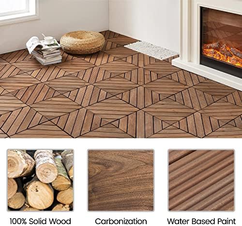 Yaheetech 27PCS Interlocking Deck Tiles Outdoor Patio Flooring - Image 3