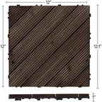 Topeakmart 27PCS Interlocking Deck Tiles 12x12 Patio Flooring - Image 6