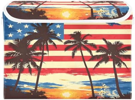 Bolaz American Flag Coconut Tree Storage Bins - Image 2