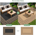 GENIMO Outdoor Rug, Waterproof Plastic Rugs - Image 4