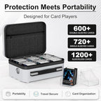 Proijeut Card Deck Box with Portable Case, 6 Pack Clear Commander Deck Box with - Image 3