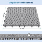 Jocoevol 36-Pcs Interlocking Tile, Indoor/Outdoor Drainage Interlocking Floor - Image 5