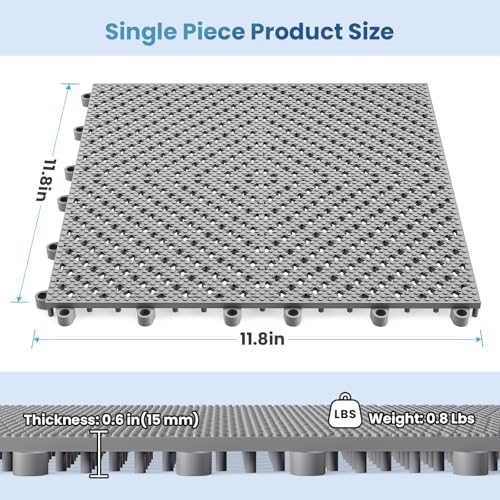 Jocoevol 36-Pcs Interlocking Tile, Indoor/Outdoor Drainage Interlocking Floor - Image 5