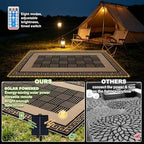 YONILE Solar LED Outdoor Rug 9x12 ft Waterproof - Image 4