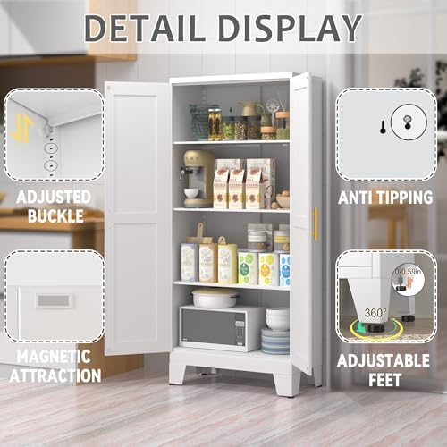 GAIOUS 61.02" Metal Pantry Cabinet - Image 3