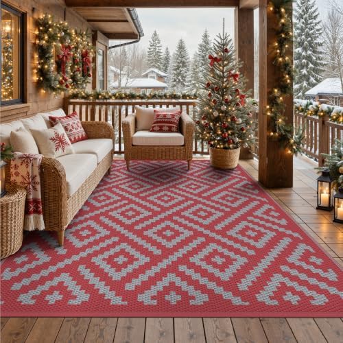 GENIMO Outdoor Rug, Waterproof Plastic Rugs by GENIMO