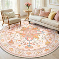 RELEANY Washable Area Rug, Round 6ft by RELEANY