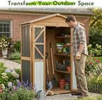 Outdoor Wooden Storage Shed Cabinet - Image 2