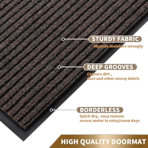 Yimobra Front Door Mat Outdoor Indoor 47x24, Waterproof Doormat - Image 3