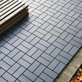 Plastic Interlocking Deck Tiles 12"x12" Waterproof Outdoor Patio Flooring PP by WONSHREE