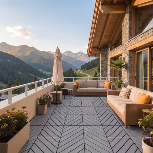 44 PCS 12"x12" Interlocking Deck Tiles - Image 7