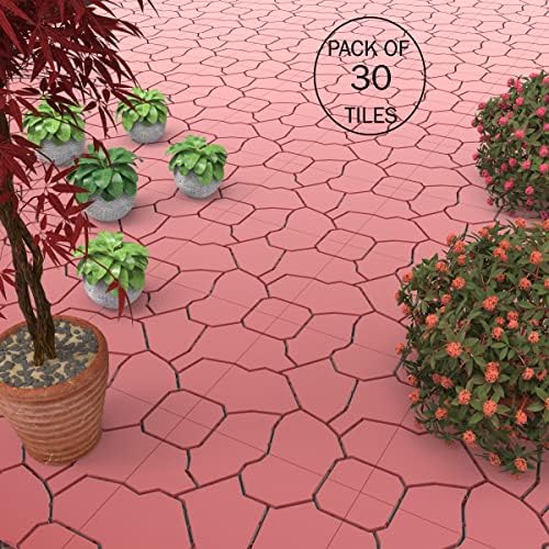 Pure Garden 30-Pack Polypropylene Interlocking Patio Deck Tiles - Image 2
