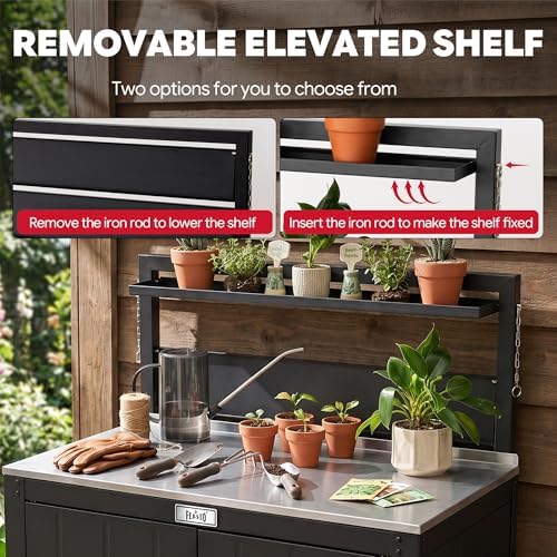 Feasto Outdoor Potting Bench Table - Image 4