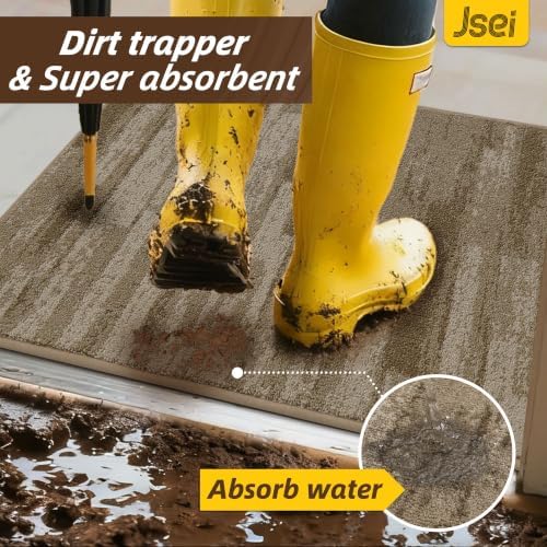 JSEI Dirt Trapper Door Mat 24"x36", Non-Slip Doormat - Image 2