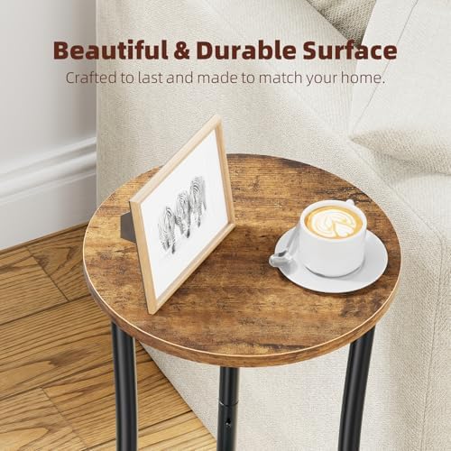 Simple Trending Round Side Table, 2 Tiers End Table - Image 4