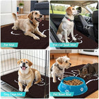 OLANLY Dog Door Mat for Muddy Paws 32x20, Paw Print Design Chenille Mud Mat - Image 7
