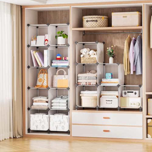 Neprock 16 Cubby Storage Organizer, Closet Clothes Storage Organizer, Cube - Image 4
