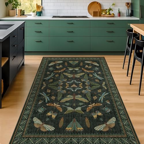Dark Green 4x6 Washable Area Rug - Image 6