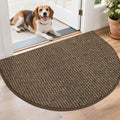 BEQHAUSE Dirt Trapper Door Mat 26" x 40" Half Circle Non Slip Rugs by BEQHAUSE