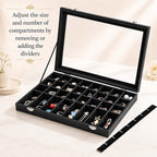 Black Velvet 40 Grid Earring Organizer Display Box - Image 7