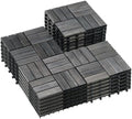 PrimeZone 27 PCS Solid Acacia Wood Interlocking Patio Deck Tiles Outdoor by PrimeZone